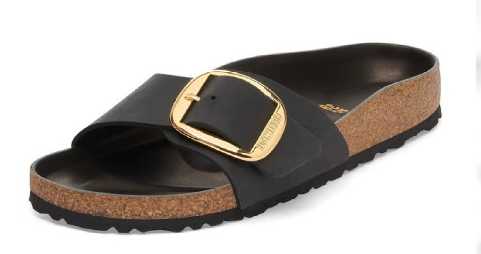 Birkenstock Madrid Big Buckle LEOI Black/Gold HEX