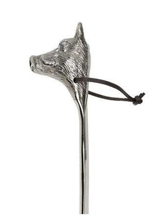 WEISS Accessories Schädelbulle 55cm, silberfarben