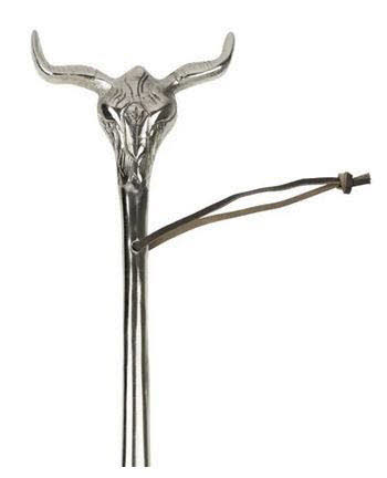 WEISS Accessories Schädelbulle 55cm, silberfarben