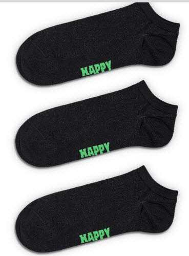 Happy Socks 3-Pack Solid Low Socks