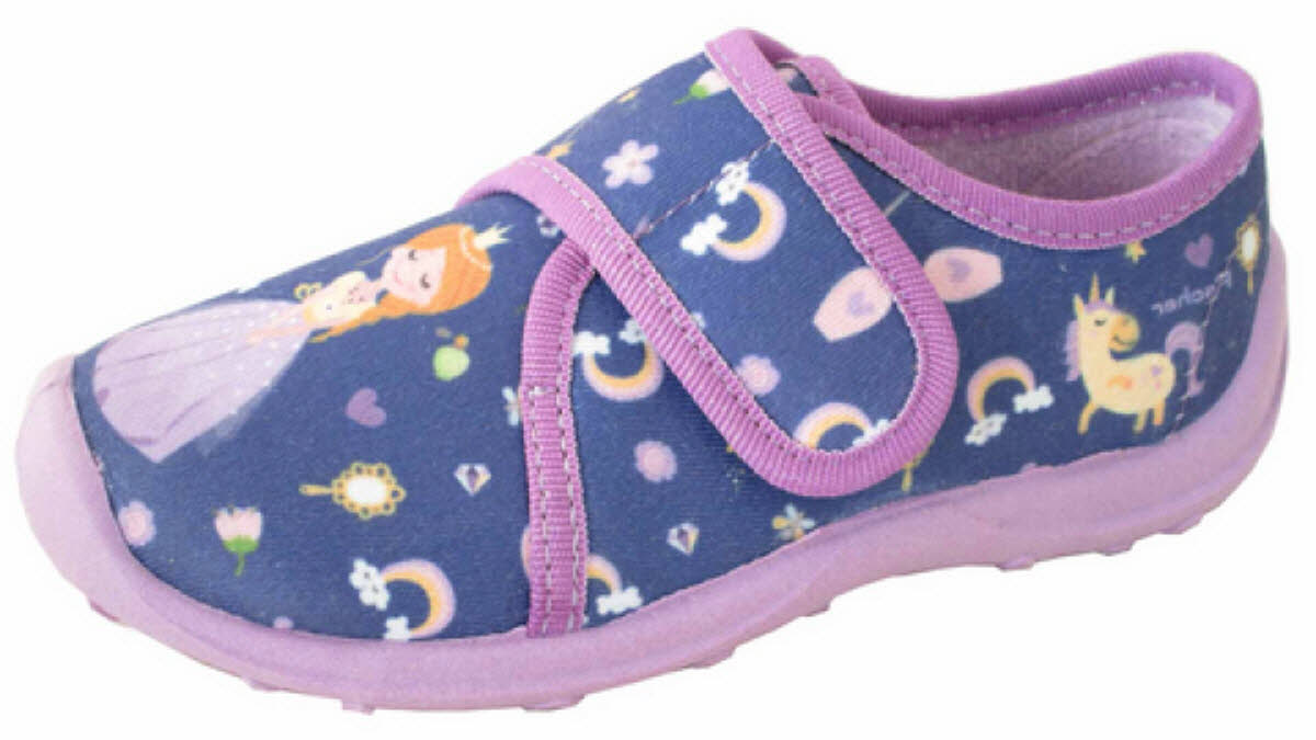 Fischer-Markenschuh Kinder-Klett-Hausschuh