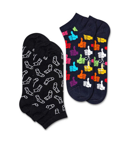 Happy Socks 2-Pack Thumps Up Low Sock