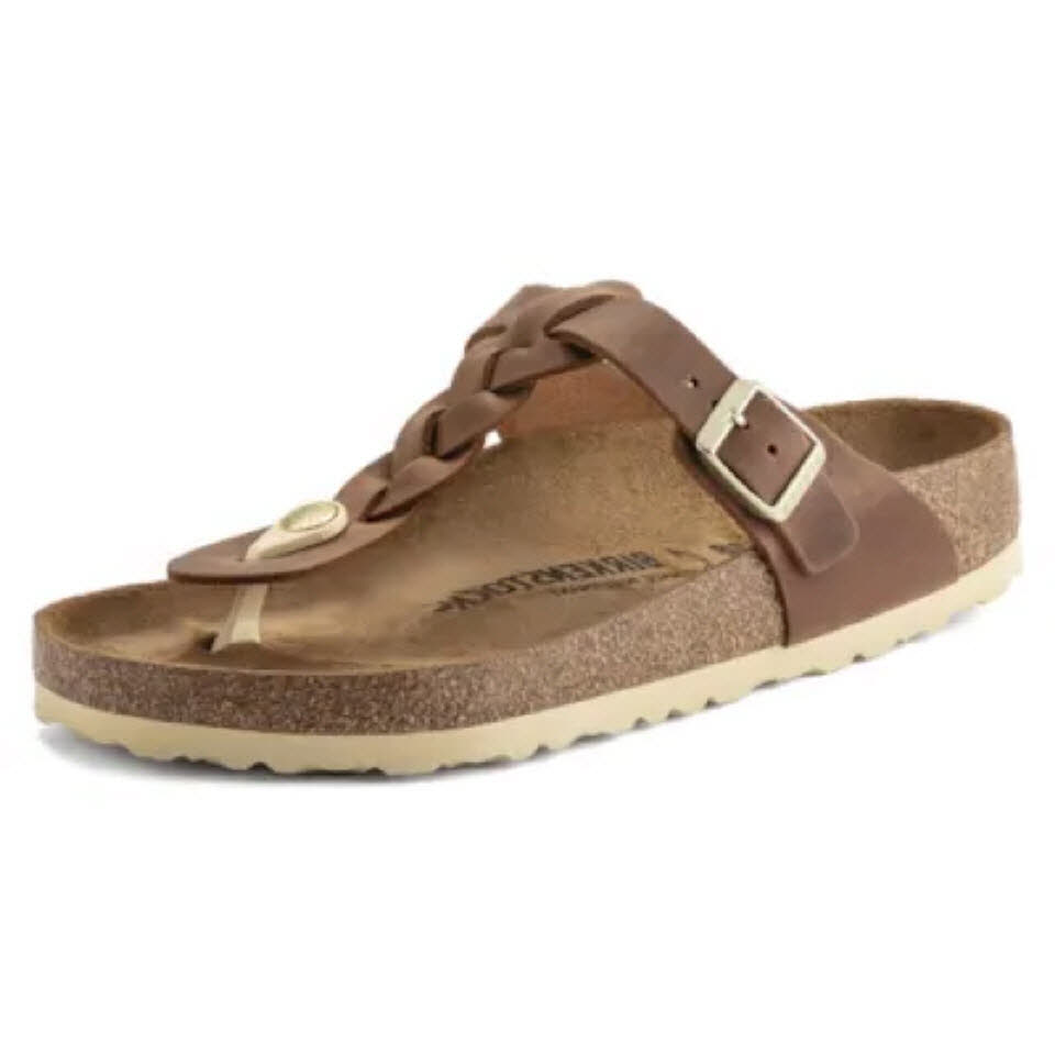 Birkenstock Gizeh Braided LEOI Cognac
