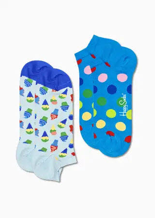 Happy Socks 2-pack Ice Cram Low Sock