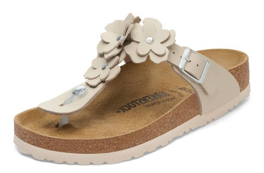 Birkenstock Gizeh Flowers LE Oyster